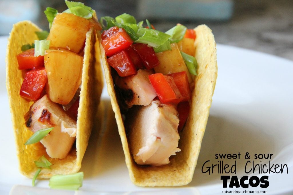 Sweet & Sour Grilled Chicken Tacos