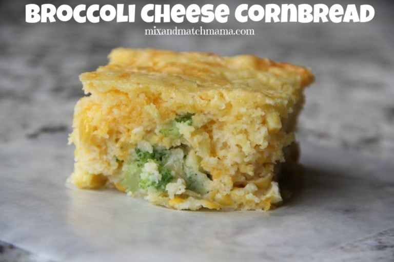 Broccoli Cheese Cornbread Recipe Mix and Match Mama