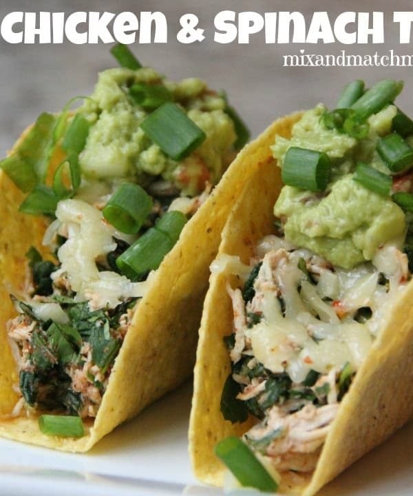 Baked Chicken & Spinach Tacos