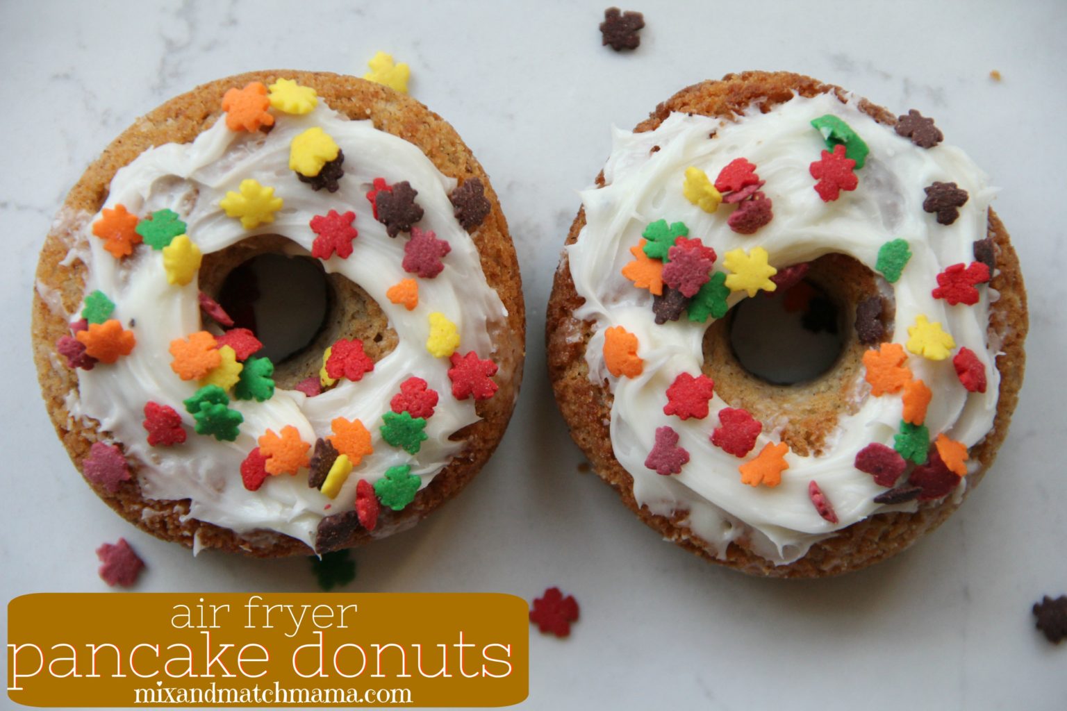 Air Fryer Pancake Donuts Mix & Match Mama