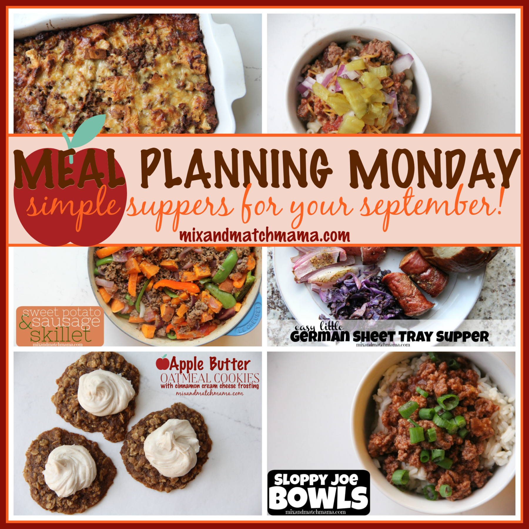 Meal Planning Monday #483 - Mix & Match Mama