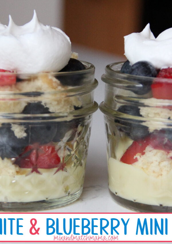 Red, White & Blueberry Mini Trifles