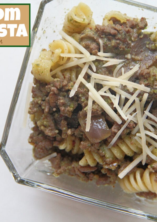 Mushroom Pesto Pasta
